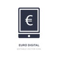 euro digital commerce icon on white background. Simple element illustration from Computer concept Royalty Free Stock Photo