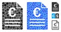 Euro Document Composition Icon of Round Dots