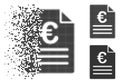 Dust Pixel Halftone Euro Document Icon