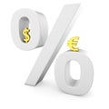 Dollar to euro exchange rate Royalty Free Stock Photo