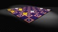 Euro and dollars draughts game