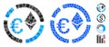 Euro Ethereum Diagram Composition Icon of Circle Dots