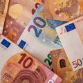 Euro EUR banknotes, currency of European Union EU