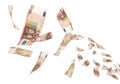 50 Euro Euro banknotes Flying Royalty Free Stock Photo