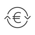 Euro exchange linear icon