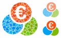 Euro finances Mosaic Icon of Ragged Parts