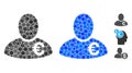 Euro Financier Composition Icon of Round Dots