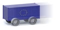 Euro Flag Shipping Container with wheels Royalty Free Stock Photo