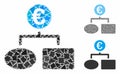 Euro flow chart Composition Icon of Bumpy Elements
