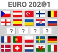 2020 Euro football cup postponed concept