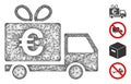 Euro Gift Delivery Web Vector Mesh Illustration