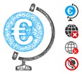 Euro Globe Web Vector Mesh Illustration Royalty Free Stock Photo