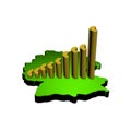 Euro graph on Germany Royalty Free Stock Photo