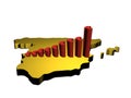 Euro graph on Spain Royalty Free Stock Photo