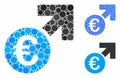 Euro Growth Mosaic Icon of Circles