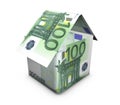 Euro House Shape Royalty Free Stock Photo