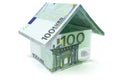 100 Euro House Sign Royalty Free Stock Photo