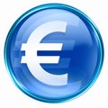 Euro icon blue