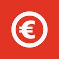 The euro icon. Cash and money, wealth, payment symbol. Flat