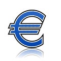 Textured Euro icon vector illustration