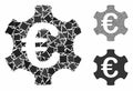 Euro industry Composition Icon of Trembly Pieces Royalty Free Stock Photo