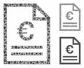 Euro invoice page Composition Icon of Bumpy Pieces