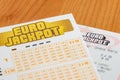 Euro JackPot lottery ticket from Polish Lotto