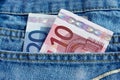 Euro and jeans