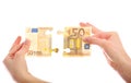 Euro jigsaw puzzle Royalty Free Stock Photo