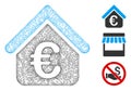 Euro Loan Real Estate Polygonal Web Vector Mesh Illustration