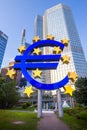 Euro logo Central Bank Frankfurt