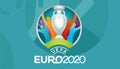 EURO 2020 logo. UEFA championship in Europe. Football championship. Soccer tournament in Europe. Editorial EURO 2020 vector. Rivne