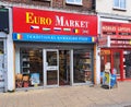 Euro Market Traditional Romanian Food Shop in Romford Royalty Free Stock Photo