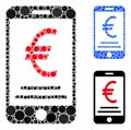 Euro mobile payment Composition Icon of Circle Dots Royalty Free Stock Photo