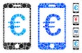 Euro Mobile Payment Mosaic Icon of Spheric Items Royalty Free Stock Photo