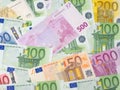 Euro money bank bills concept. Royalty Free Stock Photo