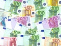 Euro money bank bills concept Royalty Free Stock Photo