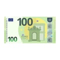 100 Euro money banknote cartoon vector illustration isolated object Royalty Free Stock Photo