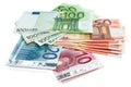 Euro money banknotes