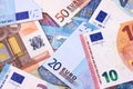 Euro Money Banknotes abstract background.