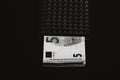 5 Euro money banknotes in black wallet isolated Royalty Free Stock Photo