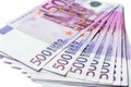 500 euro money banknotes isolated on a white background Royalty Free Stock Photo