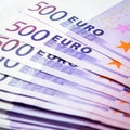 500 euro money banknotes like a fan Royalty Free Stock Photo