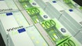 Euro money banknotes pack seamless loop