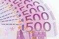 500 Euro money bills , European currency cash Royalty Free Stock Photo