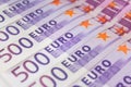 500 Euro money bills , European currency cash Royalty Free Stock Photo
