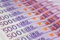 500 Euro money bills , European currency cash Royalty Free Stock Photo