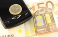 Euro money coin and banknote