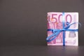 Euro money gift Royalty Free Stock Photo