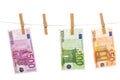 Euro money laundering Royalty Free Stock Photo